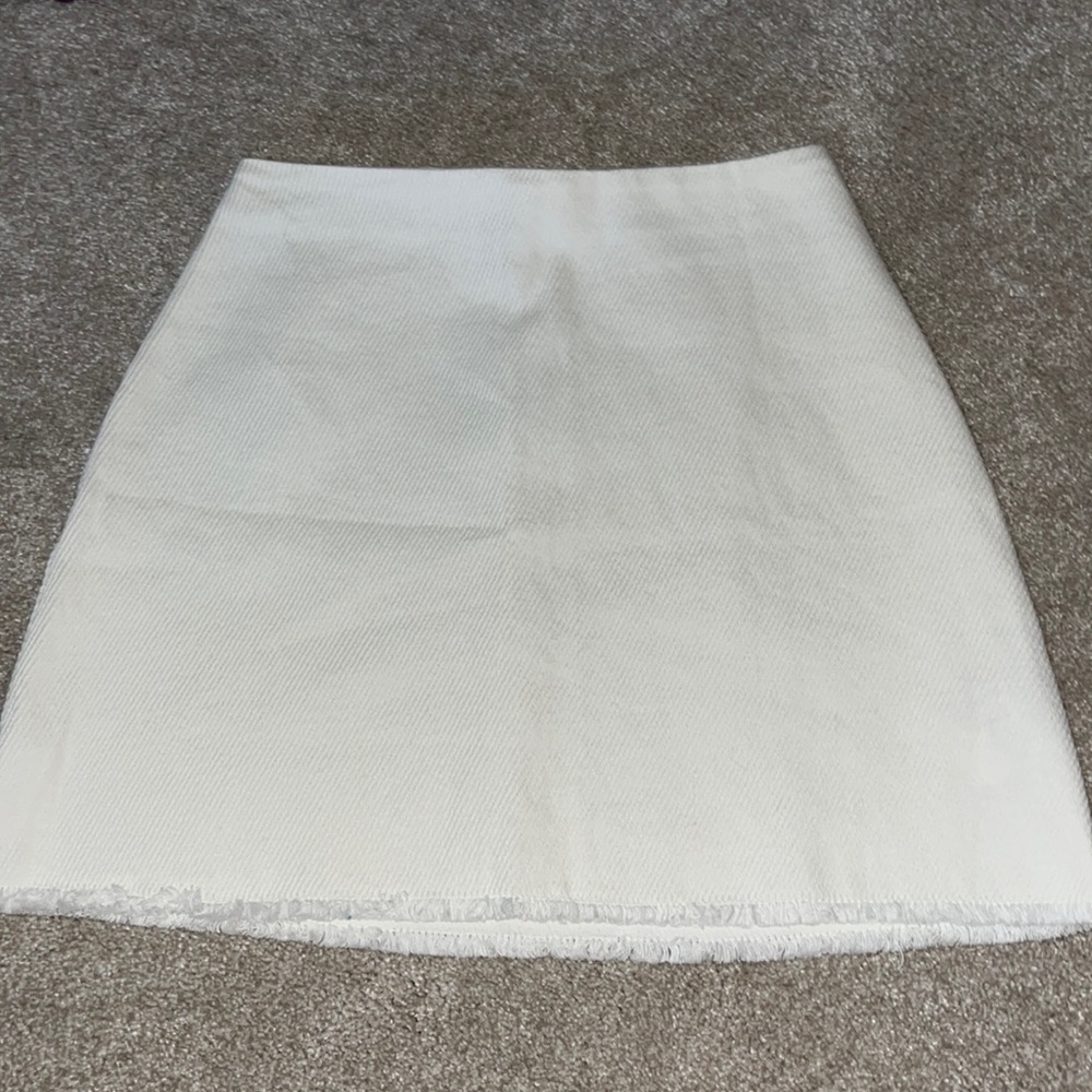 urban outfitters white jean skirt